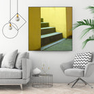 Yellow Stairway-recolor by Acer Images on GIANT ART - orange photo art