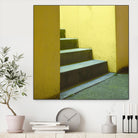 Yellow Stairway-recolor by Acer Images on GIANT ART - orange photo art