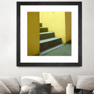 Yellow Stairway-recolor by Acer Images on GIANT ART - orange photo art