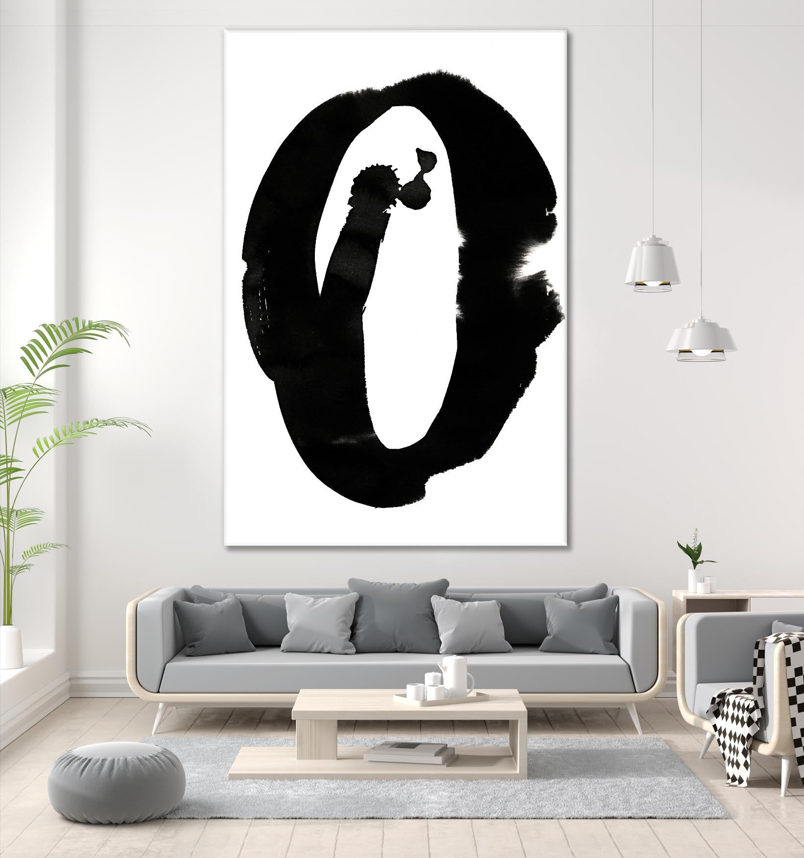 Composition in Black and White 3 by THE Studio on GIANT ART - white abstract