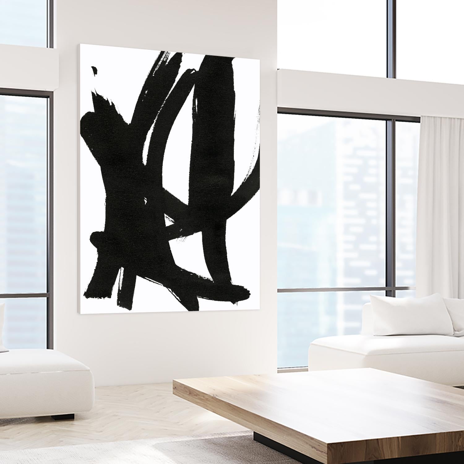 Composition in Black and White 7 by THE Studio on GIANT ART - white abstract