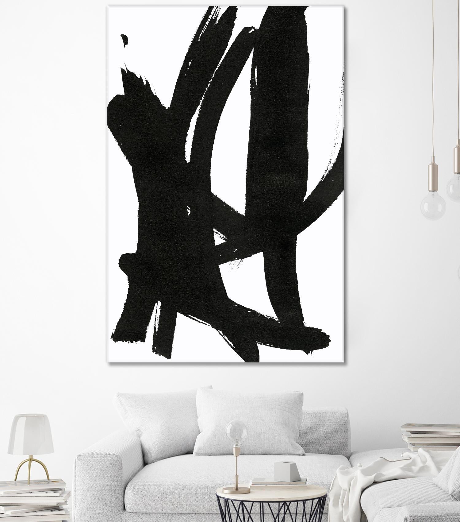 Composition in Black and White 7 by THE Studio on GIANT ART - white abstract