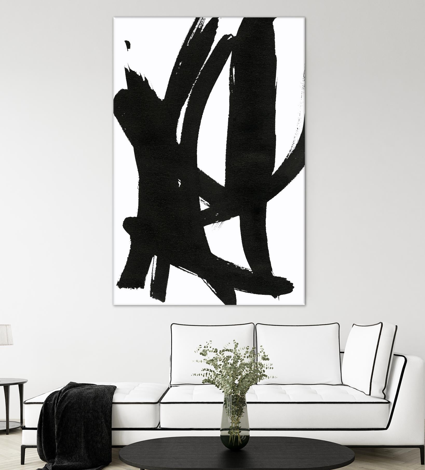 Composition in Black and White 7 by THE Studio on GIANT ART - white abstract
