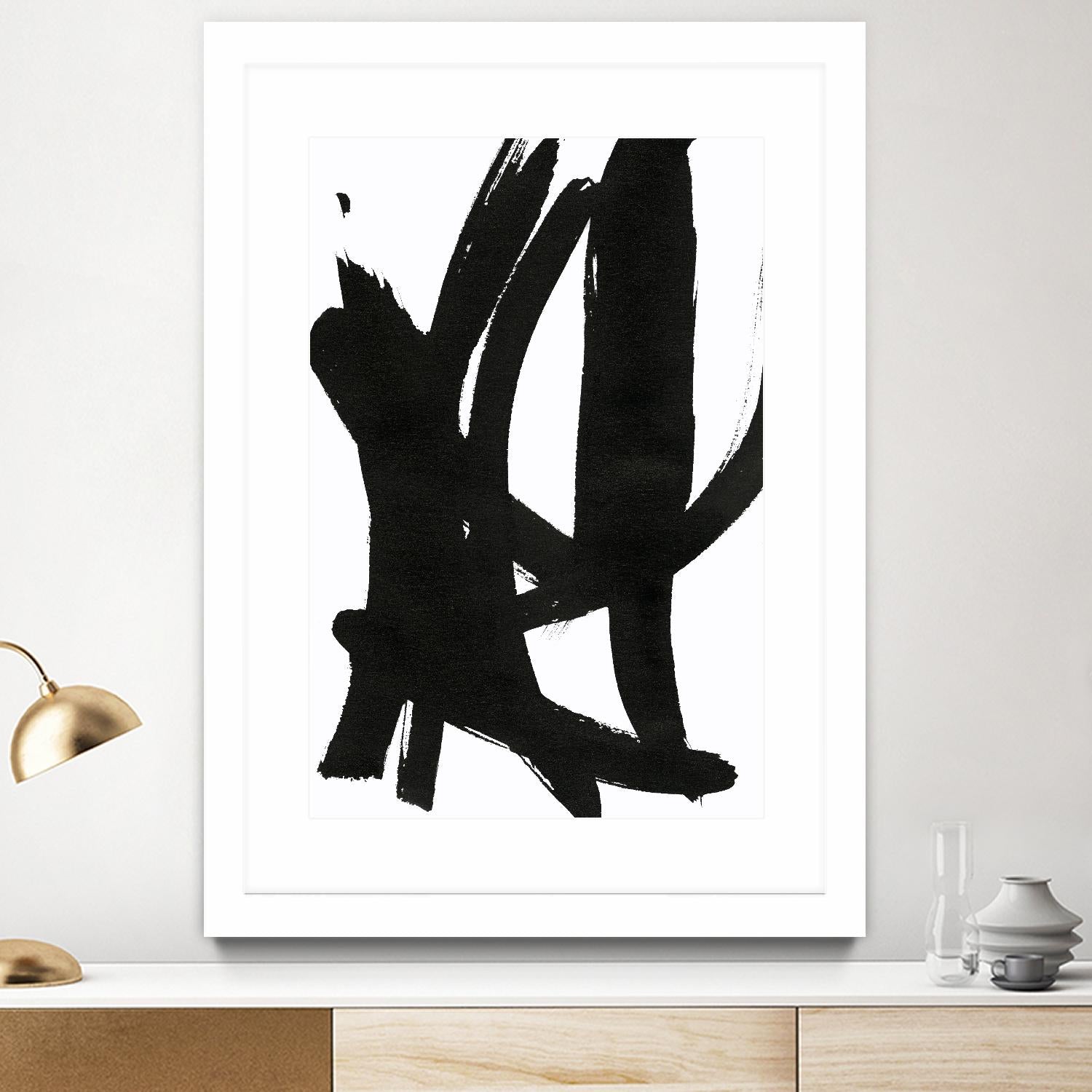 Composition in Black and White 7 by THE Studio on GIANT ART - white abstract