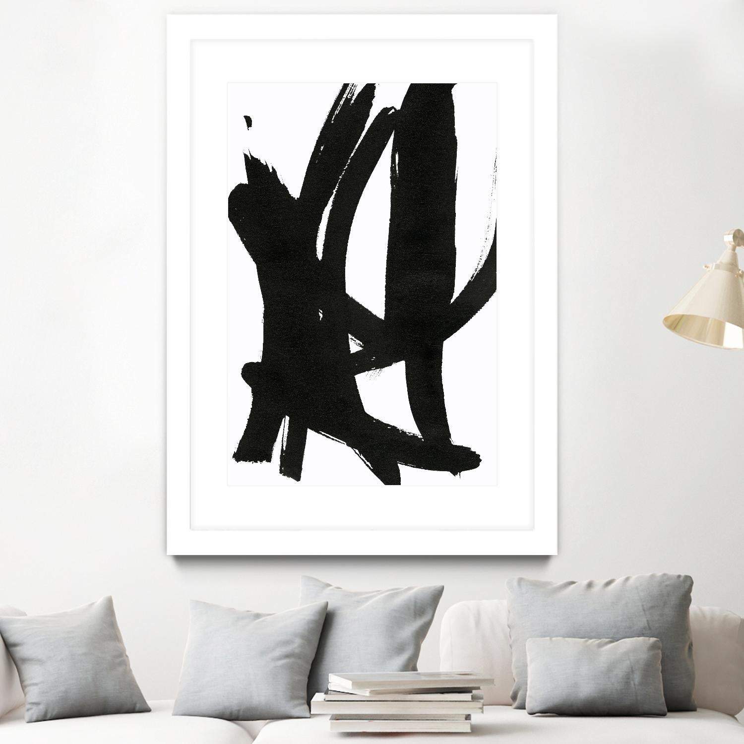 Composition in Black and White 7 by THE Studio on GIANT ART - white abstract