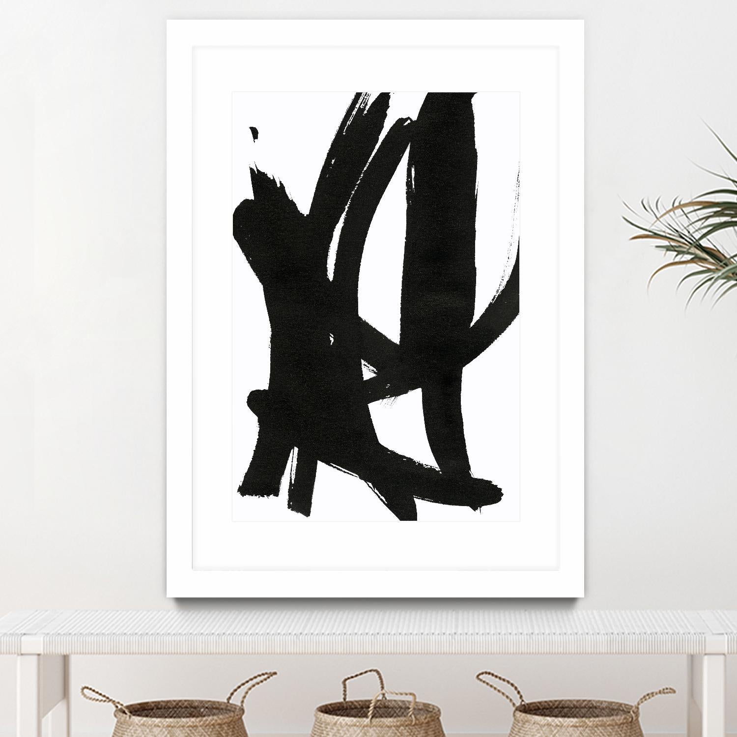 Composition in Black and White 7 by THE Studio on GIANT ART - white abstract