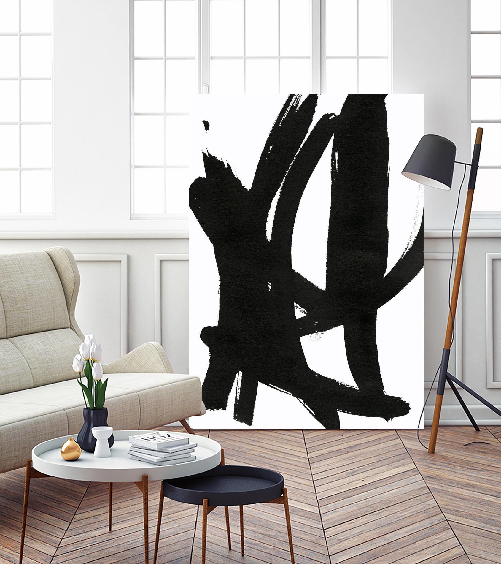 Composition in Black and White 7 by THE Studio on GIANT ART - white abstract