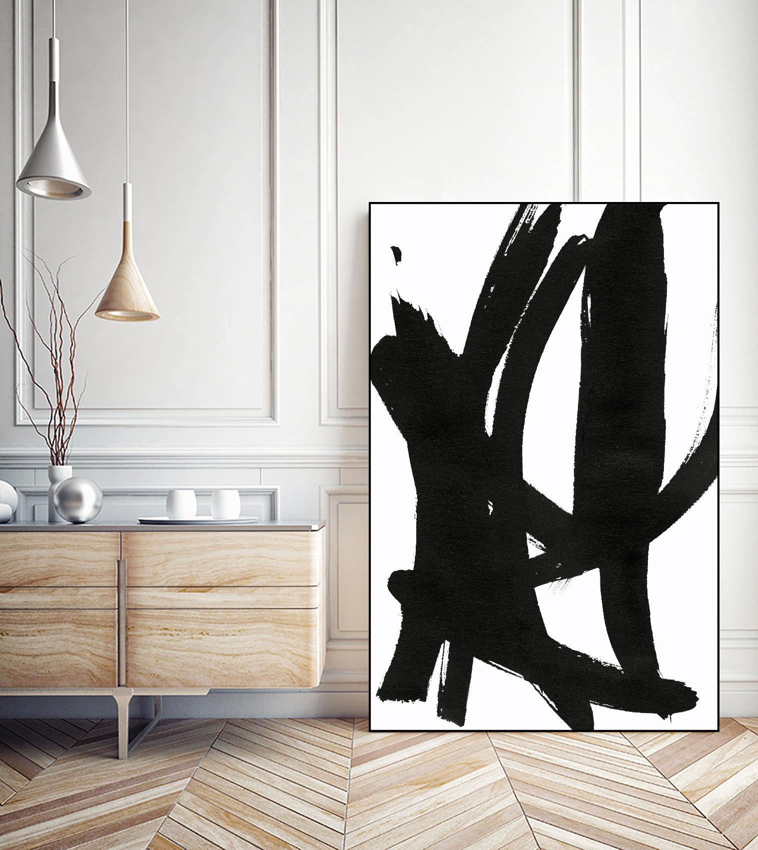 Composition in Black and White 7 by THE Studio on GIANT ART - white abstract