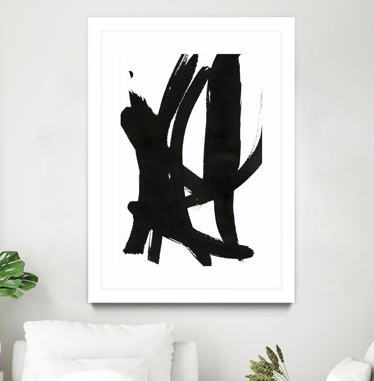 Composition in Black and White 7 by THE Studio on GIANT ART - white abstract