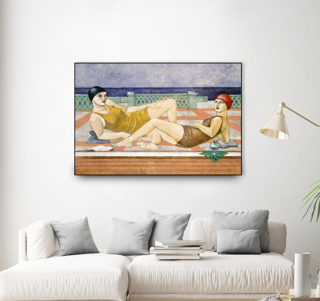 The Bathers by Susan Conti on GIANT ART - blue everyday life