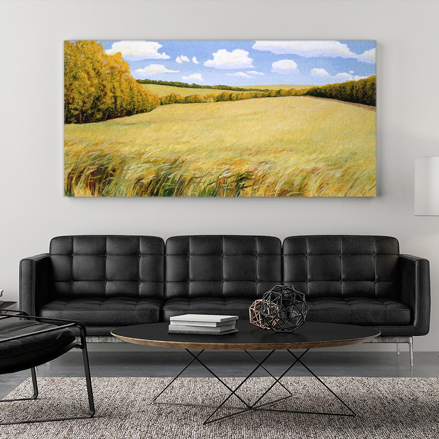 Wild Meadows by Stephen Henning on GIANT ART - blue landscape