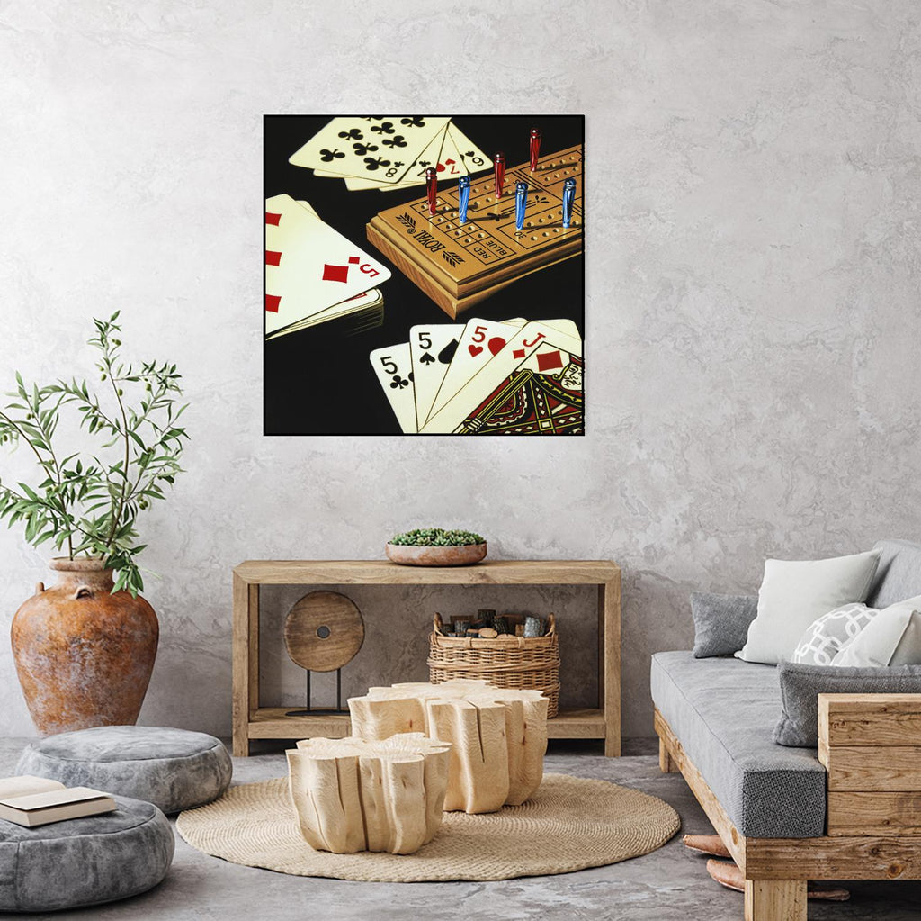 Cribbage by Ray Pelley on GIANT ART - white leisure