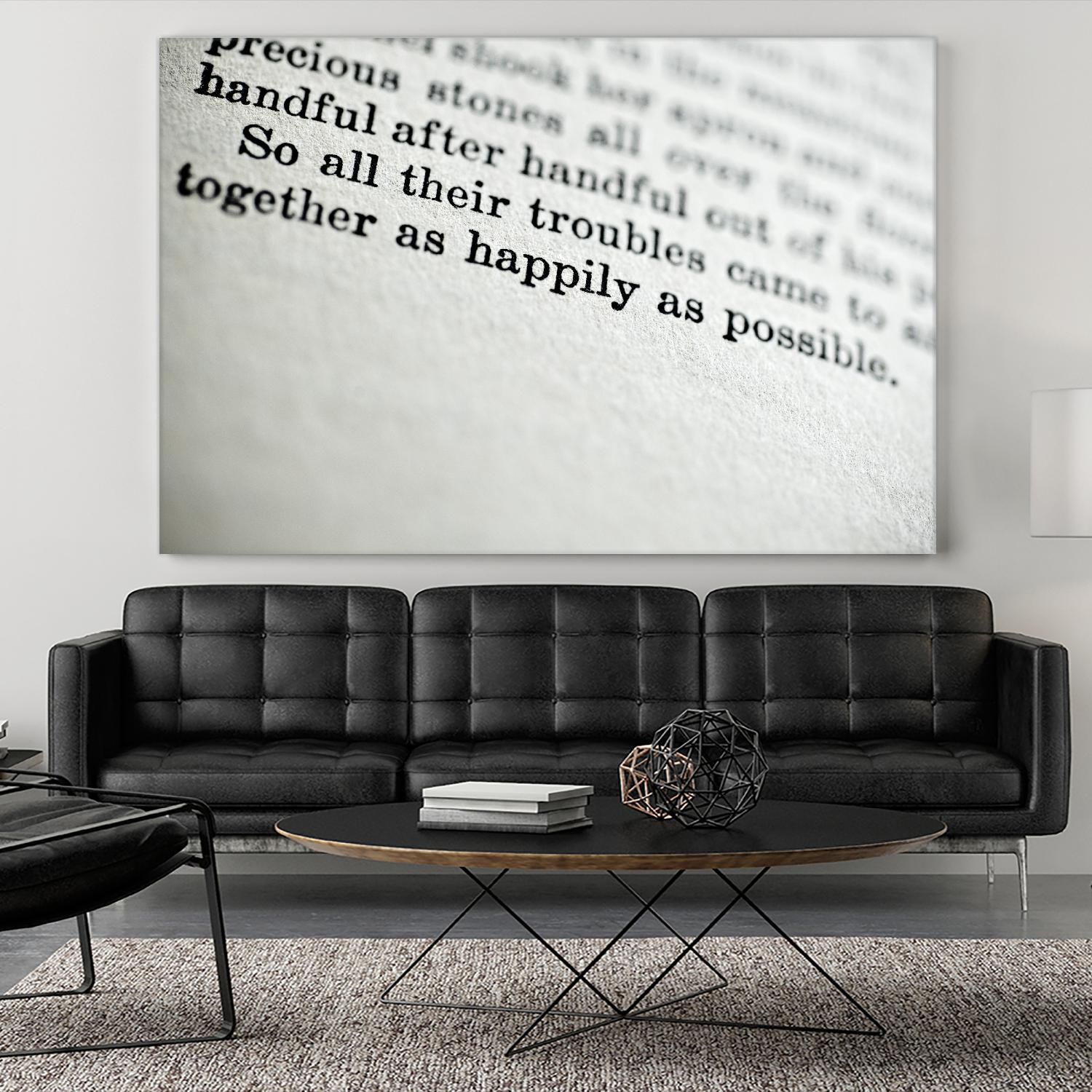 Happily by Amy Smith on GIANT ART - white photo art