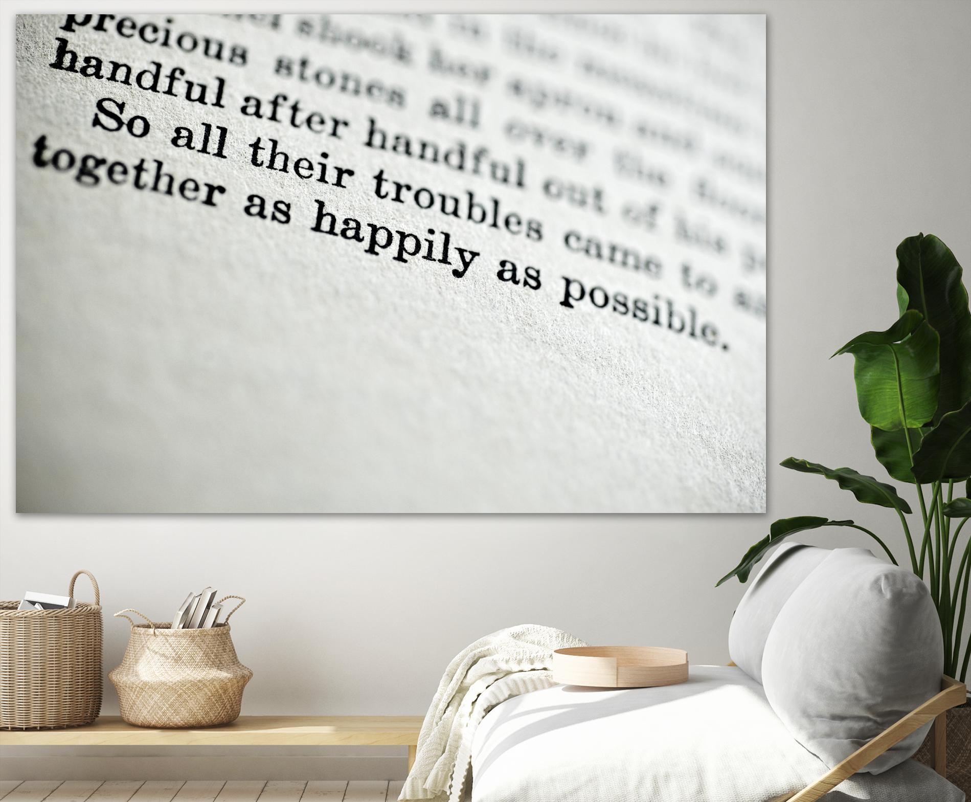 Happily by Amy Smith on GIANT ART - white photo art