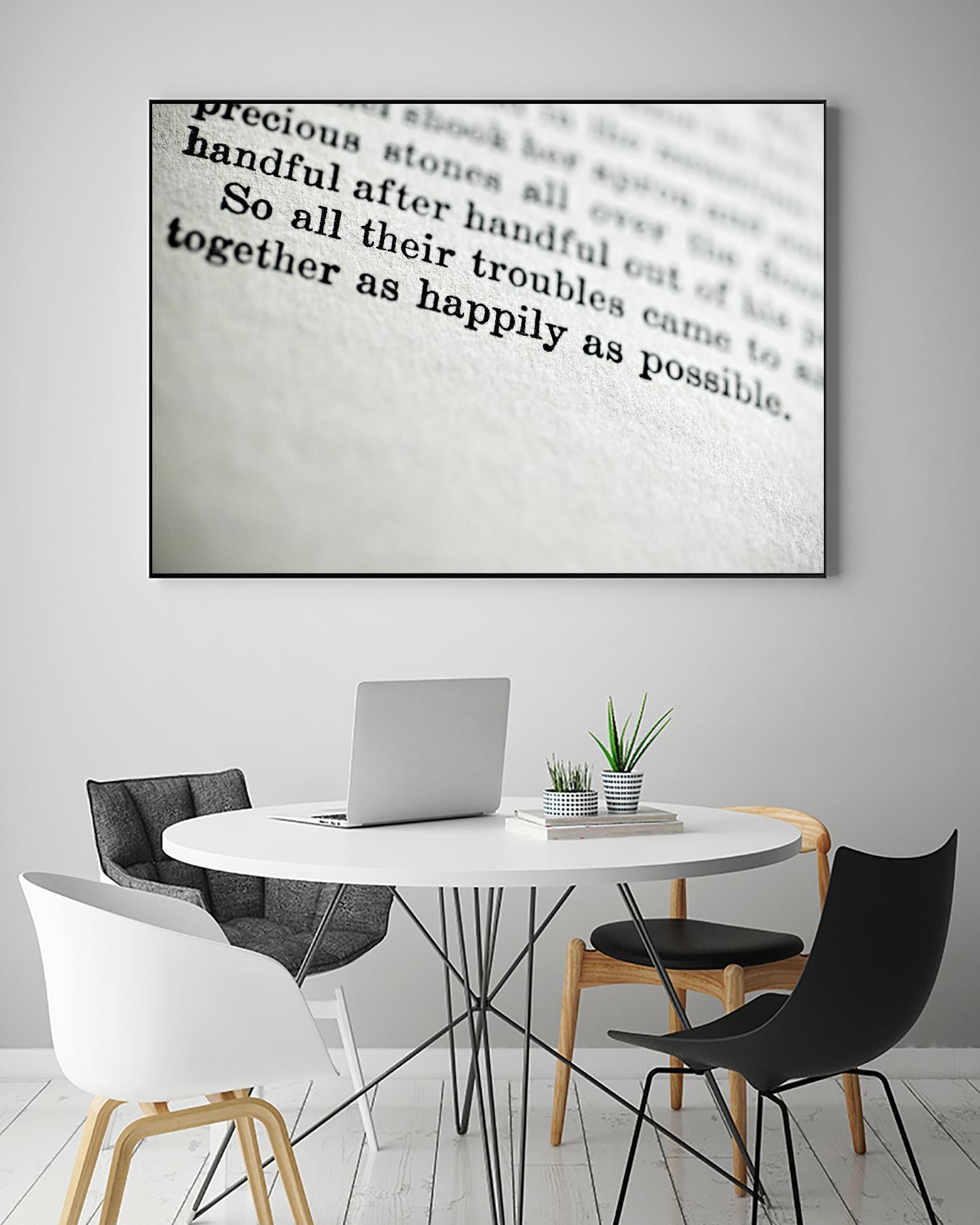 Happily by Amy Smith on GIANT ART - white photo art