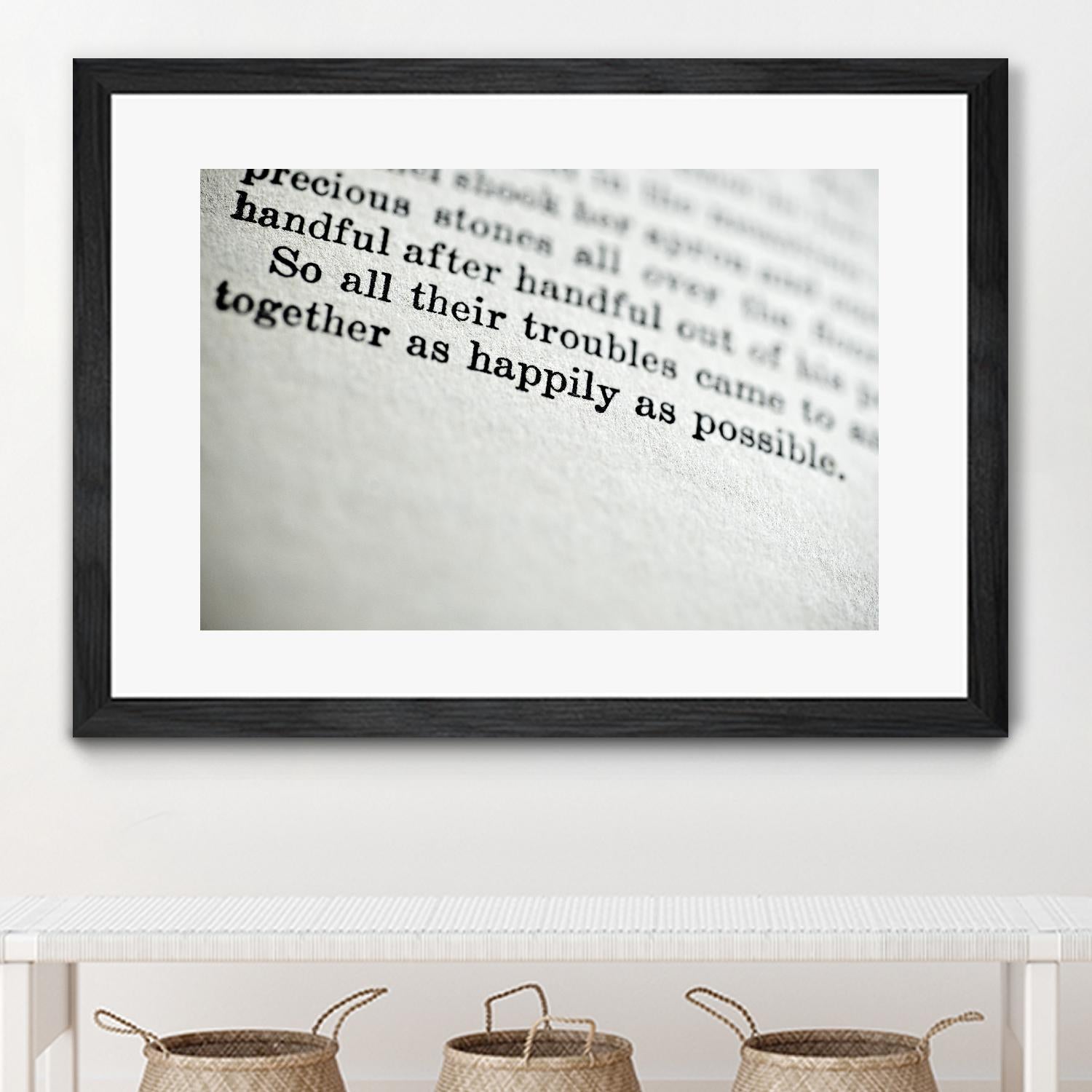 Happily by Amy Smith on GIANT ART - white photo art