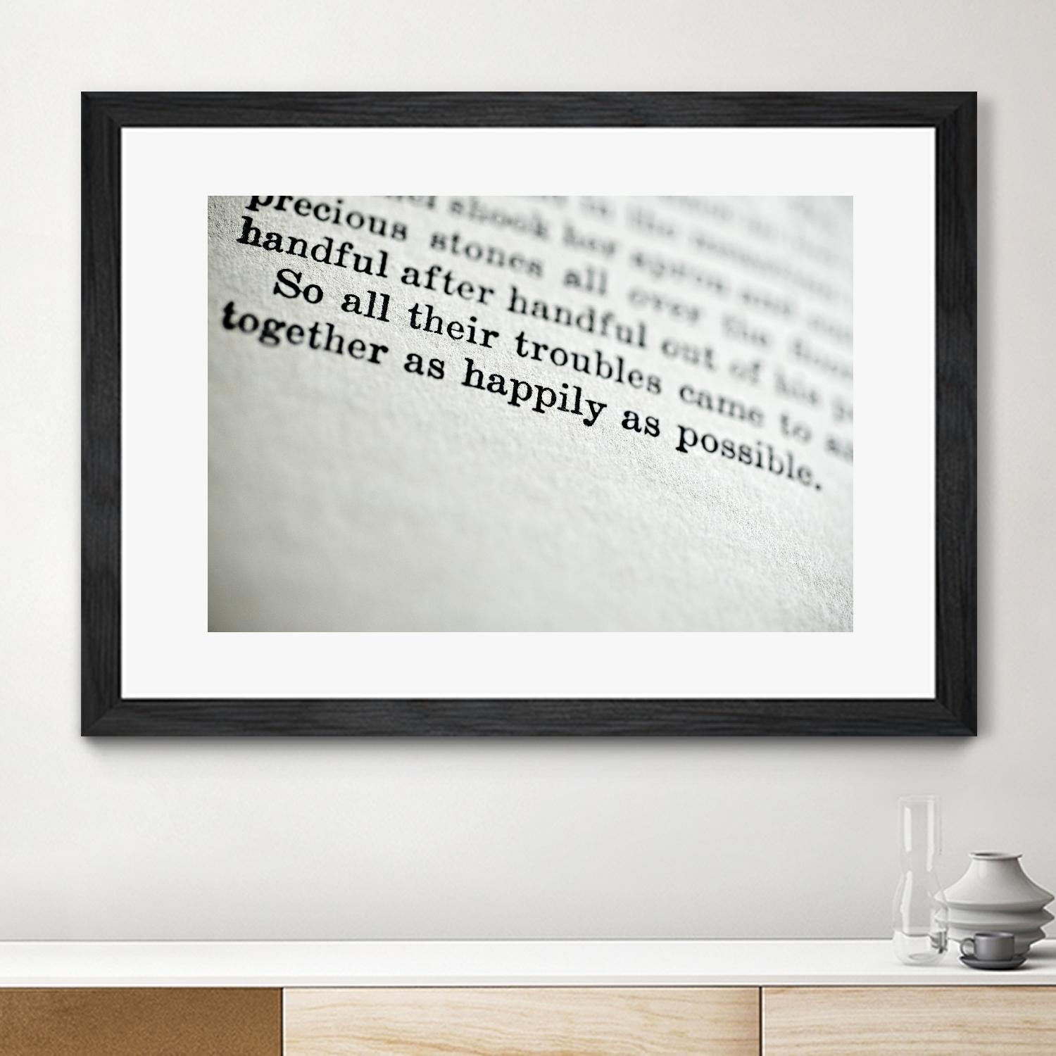 Happily by Amy Smith on GIANT ART - white photo art