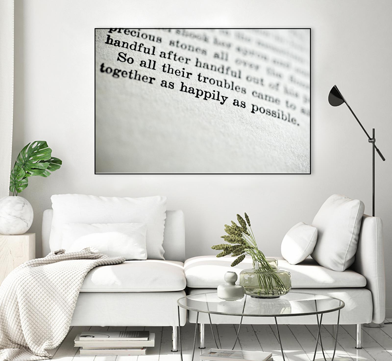 Happily by Amy Smith on GIANT ART - white photo art