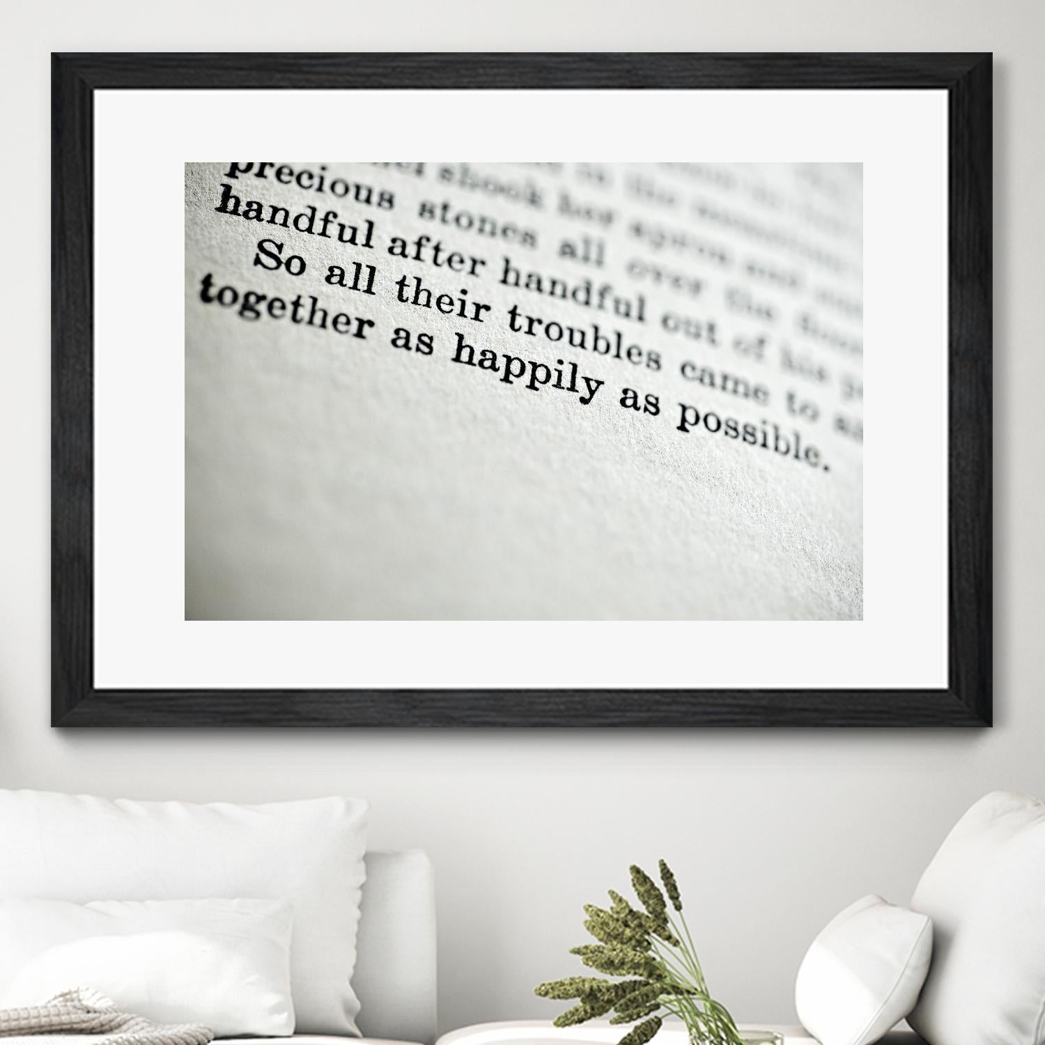 Happily by Amy Smith on GIANT ART - white photo art