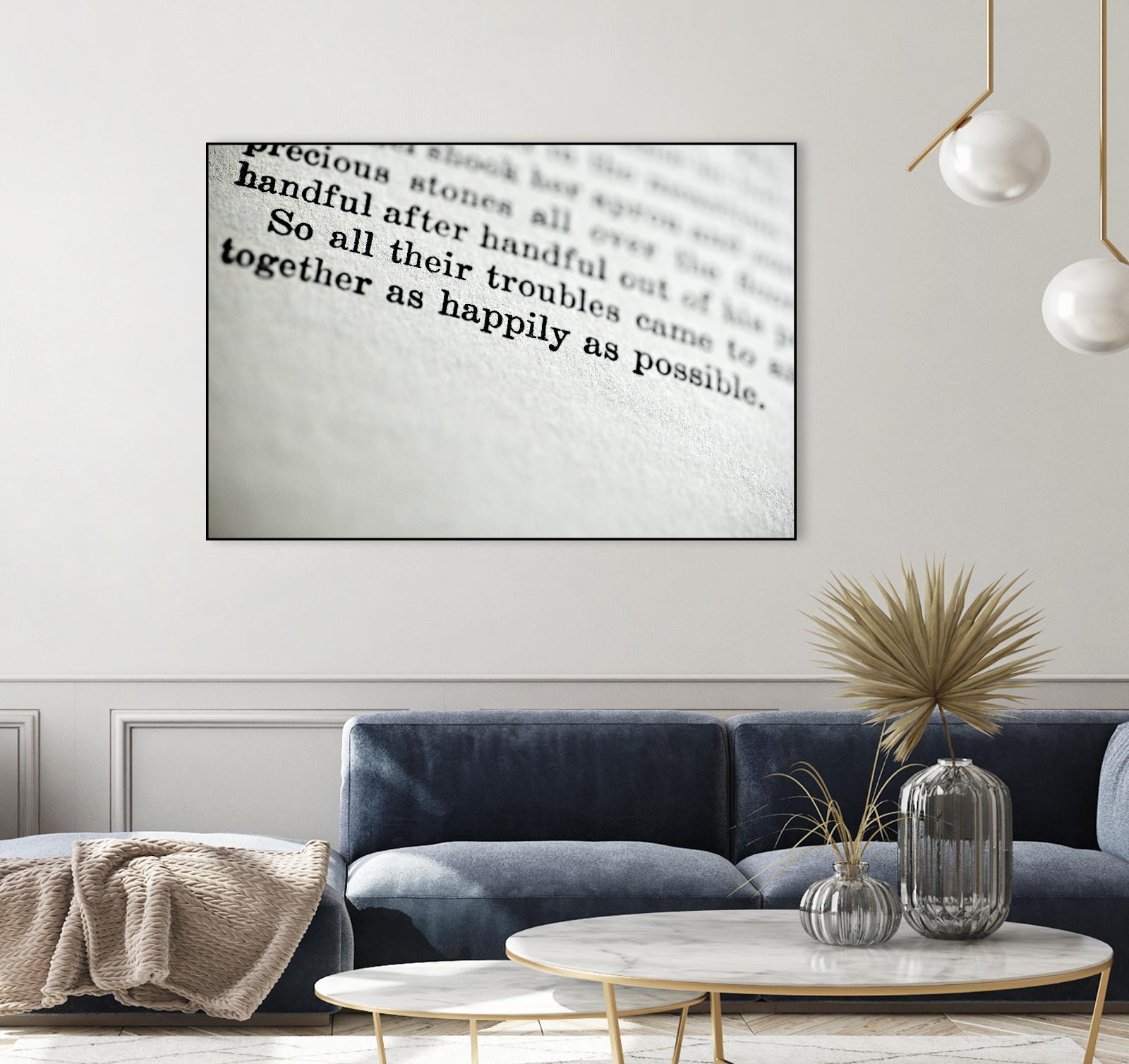 Happily by Amy Smith on GIANT ART - white photo art