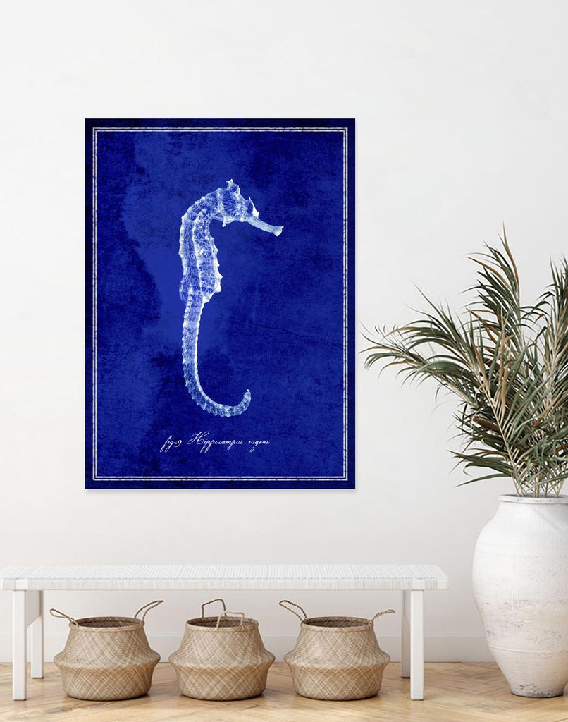 Seahorse by GI ArtLab on GIANT ART - blue nautical