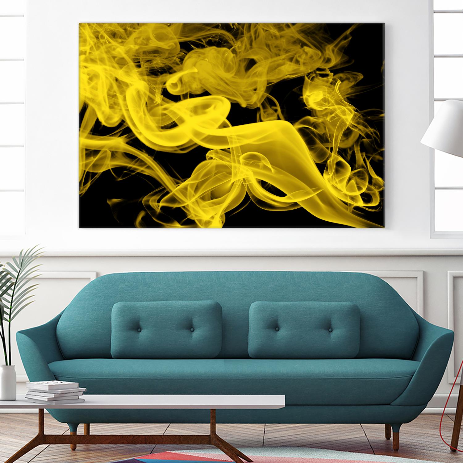 Yellow Smoke by GI ArtLab on GIANT ART - yellow abstract smoke