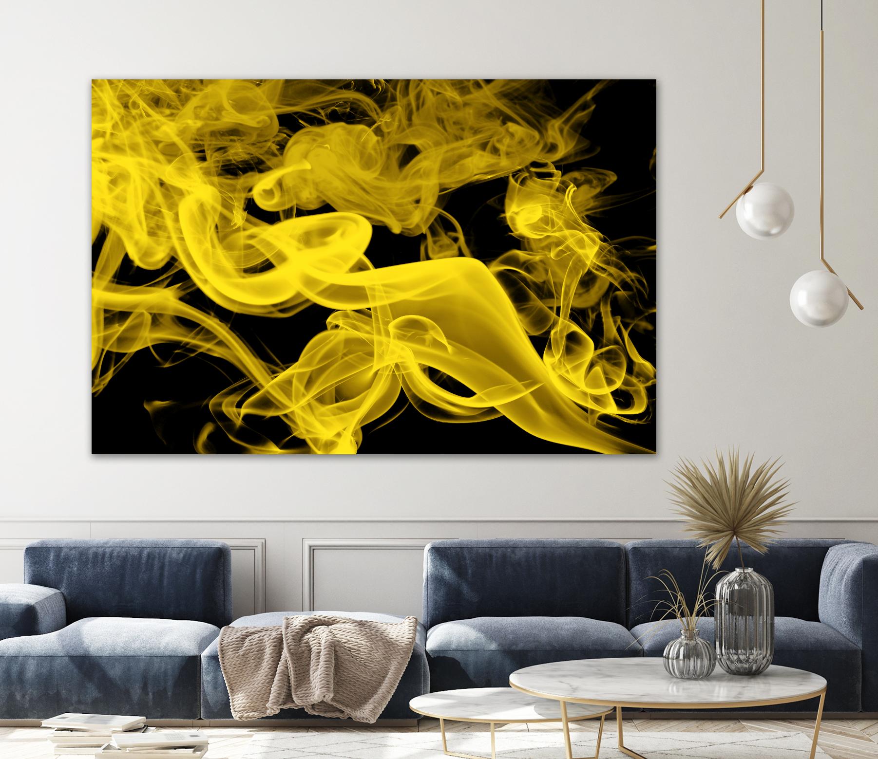 Yellow Smoke by GI ArtLab on GIANT ART - yellow abstract smoke