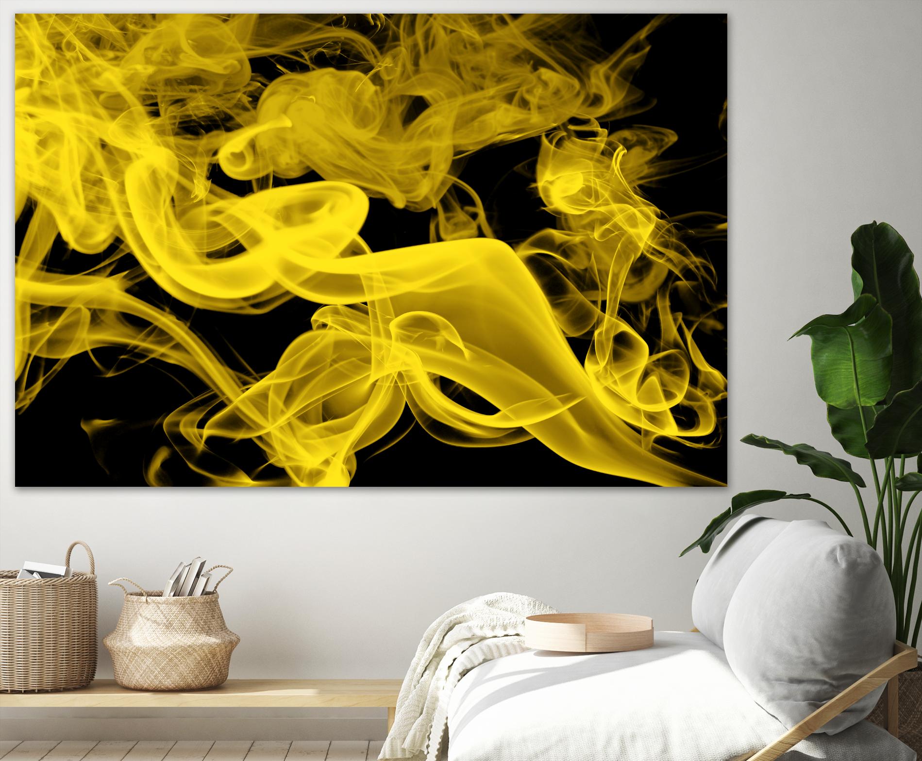 Yellow Smoke by GI ArtLab on GIANT ART - yellow abstract smoke
