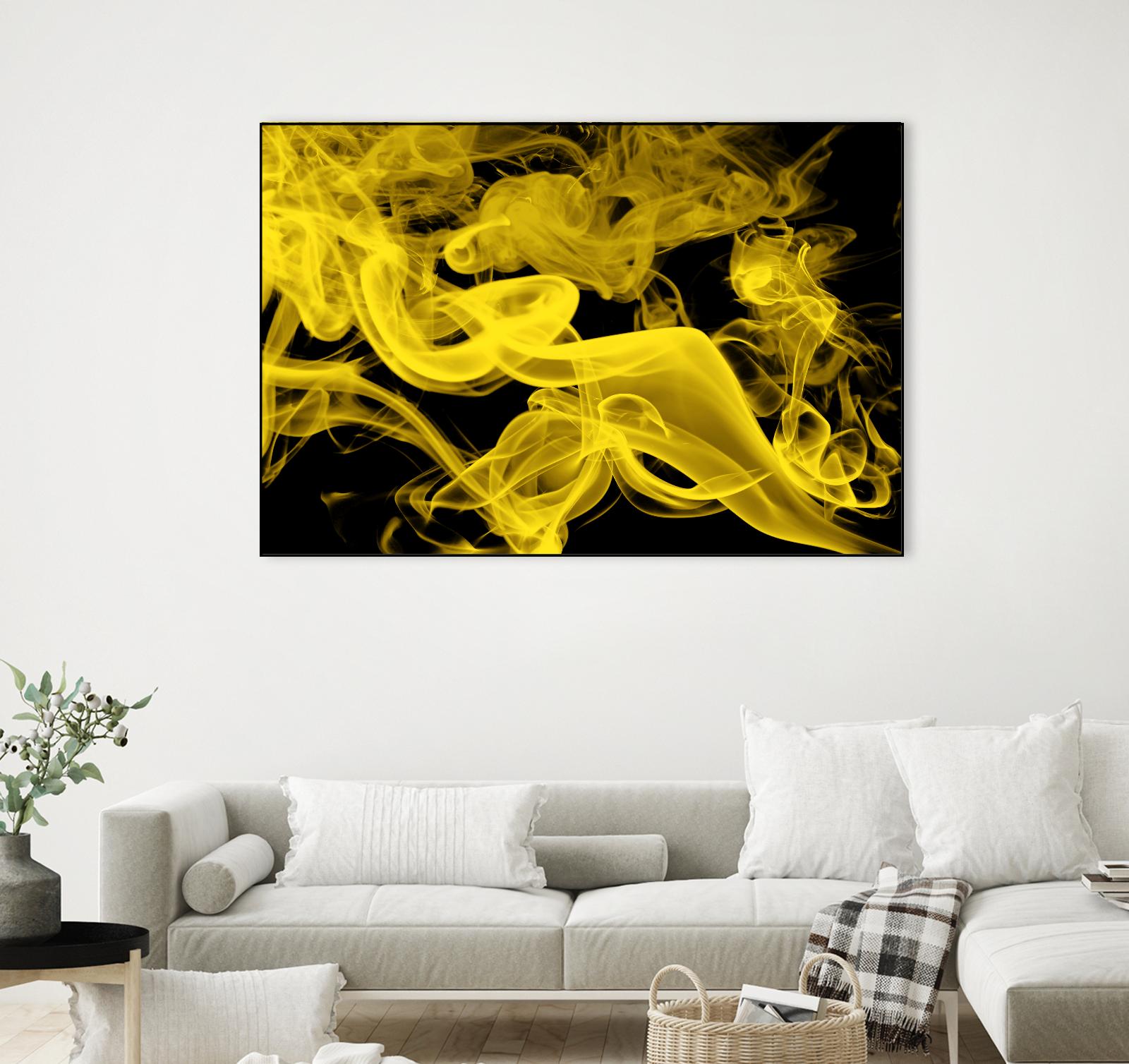 Yellow Smoke by GI ArtLab on GIANT ART - yellow abstract smoke
