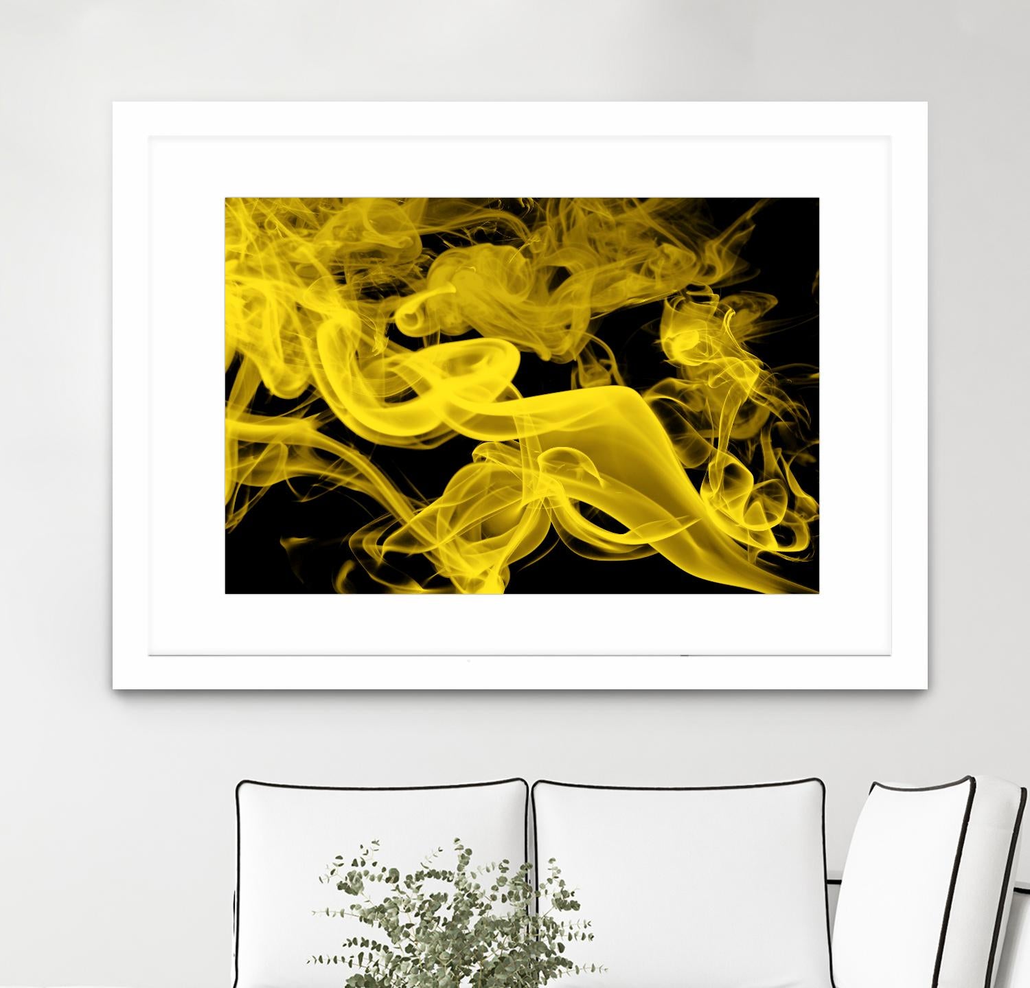 Yellow Smoke by GI ArtLab on GIANT ART - yellow abstract smoke