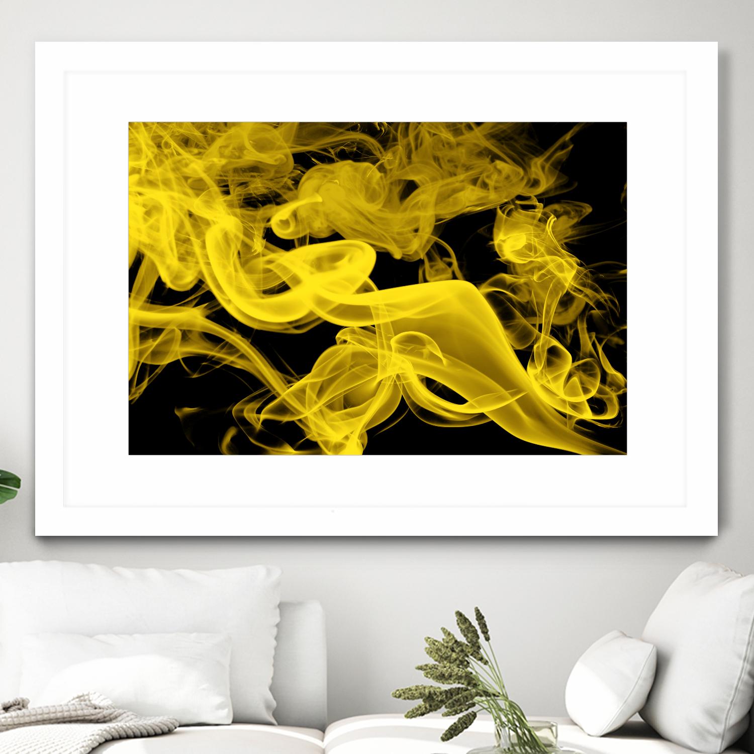 Yellow Smoke by GI ArtLab on GIANT ART - yellow abstract smoke