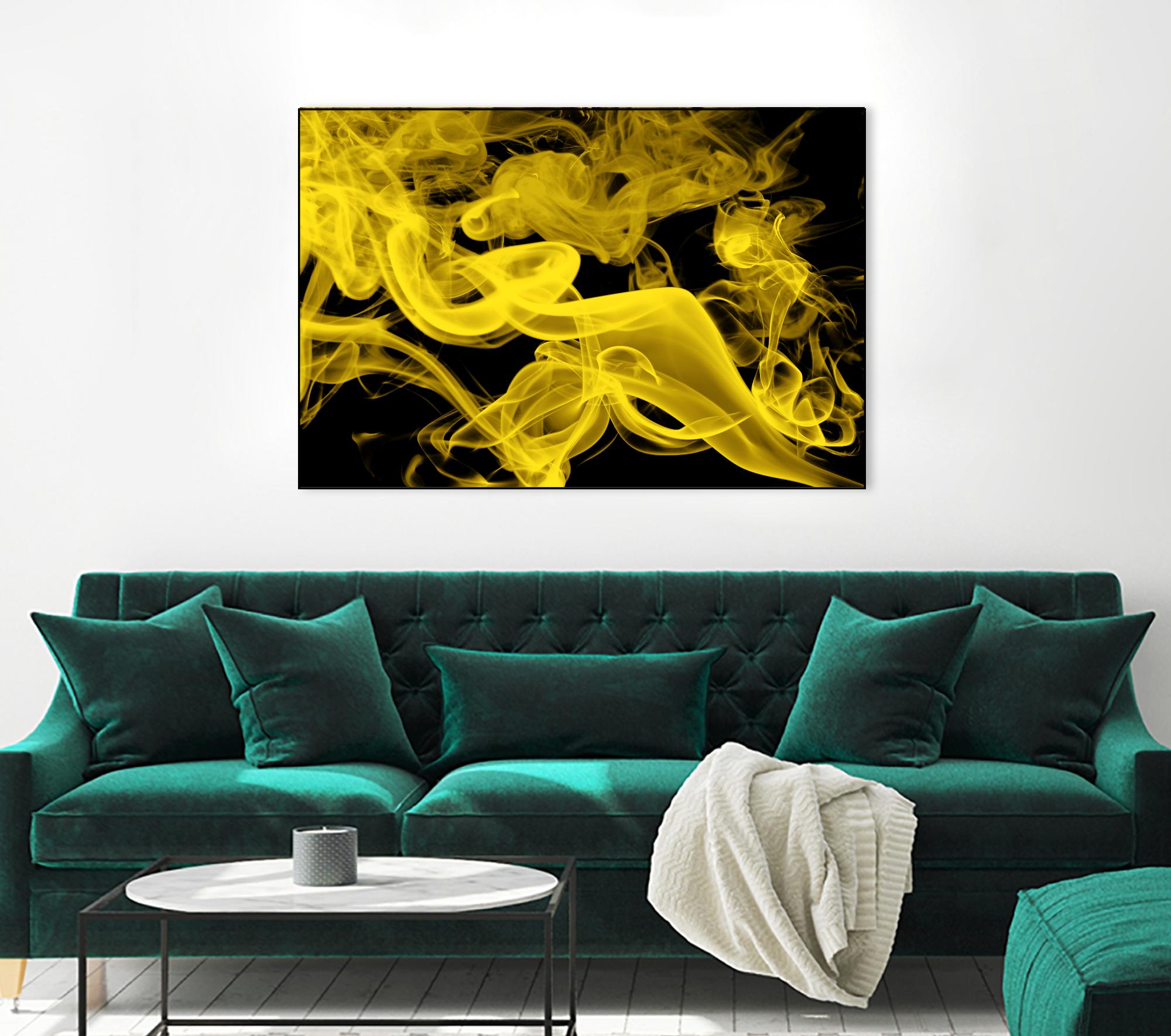 Yellow Smoke by GI ArtLab on GIANT ART - yellow abstract smoke