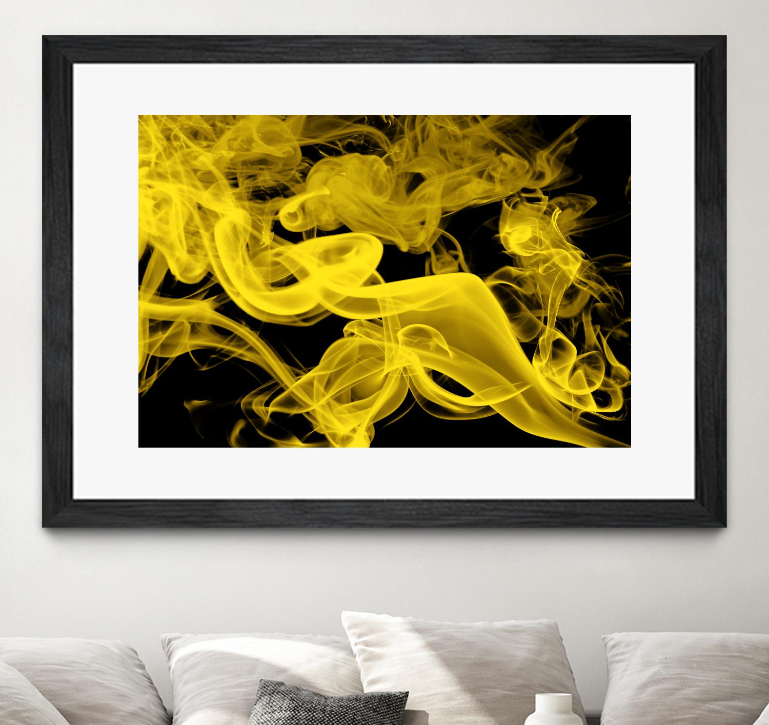Yellow Smoke by GI ArtLab on GIANT ART - yellow abstract smoke