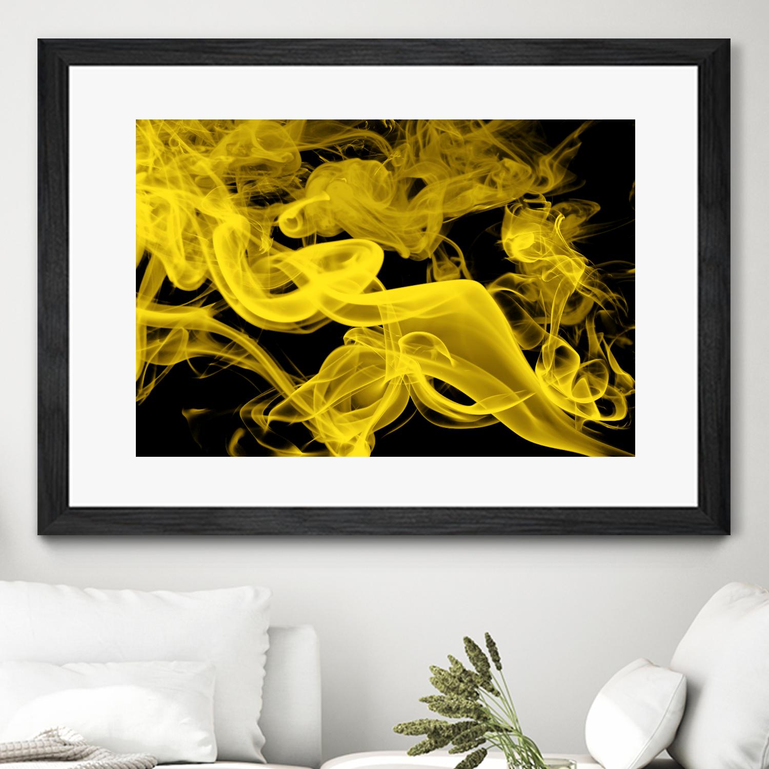 Yellow Smoke by GI ArtLab on GIANT ART - yellow abstract smoke