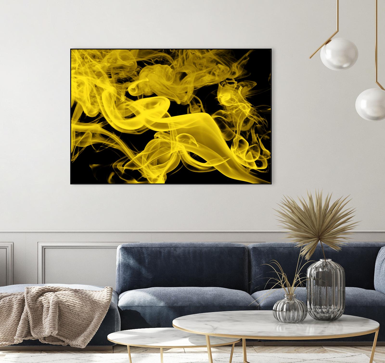 Yellow Smoke by GI ArtLab on GIANT ART - yellow abstract smoke