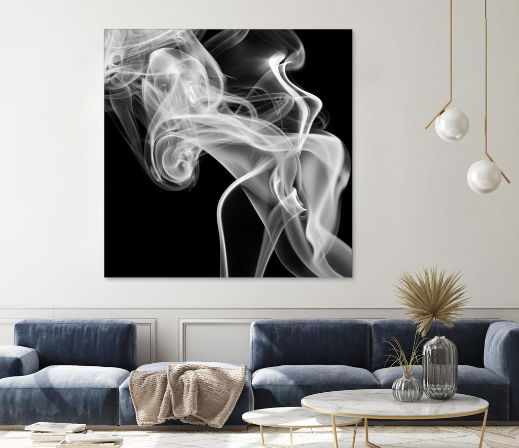 Black Smoke Abstract Square by GI ArtLab on GIANT ART - black abstract