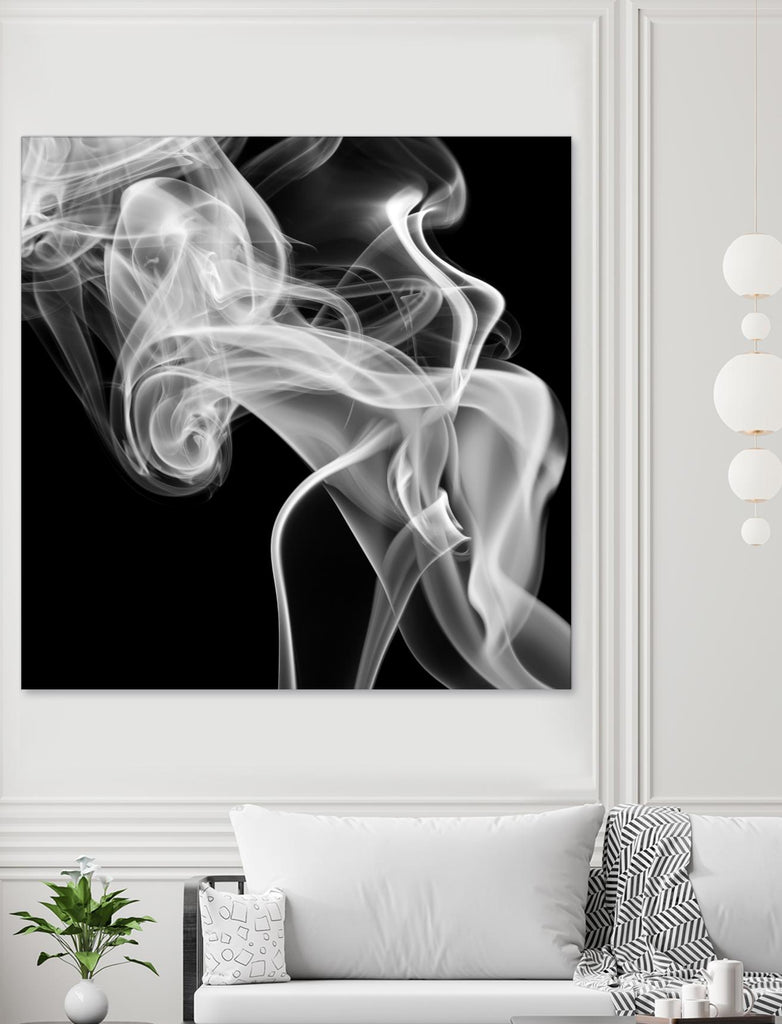 Black Smoke Abstract Square by GI ArtLab on GIANT ART - black abstract