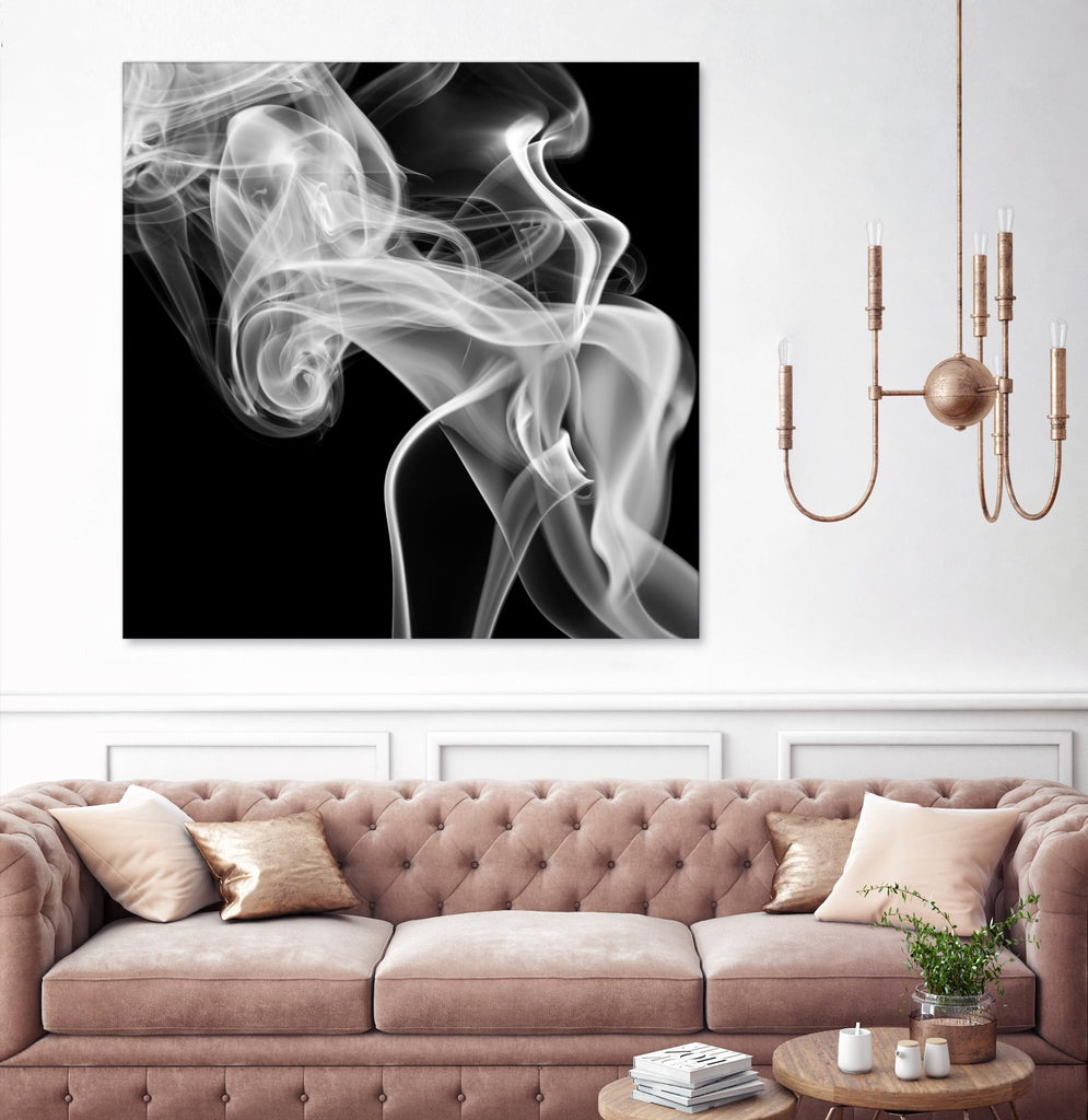 Black Smoke Abstract Square by GI ArtLab on GIANT ART - black abstract