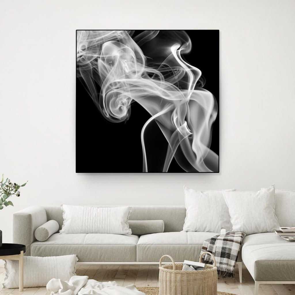 Black Smoke Abstract Square by GI ArtLab on GIANT ART - black abstract