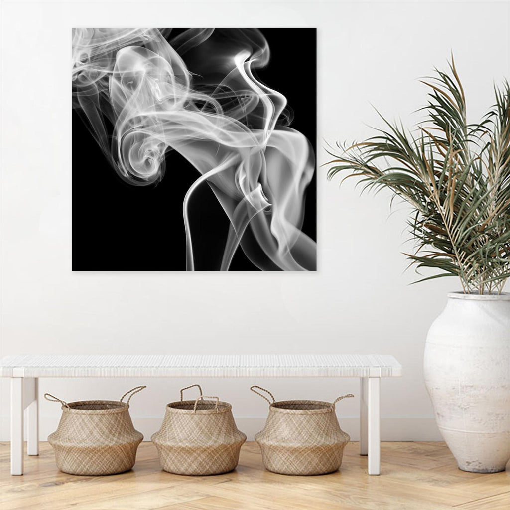 Black Smoke Abstract Square by GI ArtLab on GIANT ART - black abstract