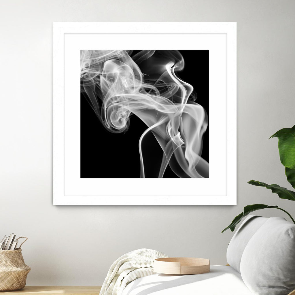 Black Smoke Abstract Square by GI ArtLab on GIANT ART - black abstract