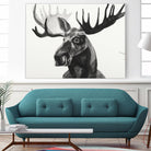 Watercolor Moose by Ben Gordon on GIANT ART - black animals