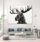 Watercolor Moose by Ben Gordon on GIANT ART - black animals