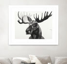 Watercolor Moose by Ben Gordon on GIANT ART - black animals