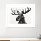Watercolor Moose by Ben Gordon on GIANT ART - black animals