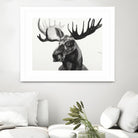 Watercolor Moose by Ben Gordon on GIANT ART - black animals