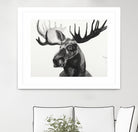 Watercolor Moose by Ben Gordon on GIANT ART - black animals