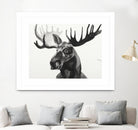 Watercolor Moose by Ben Gordon on GIANT ART - black animals