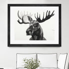 Watercolor Moose by Ben Gordon on GIANT ART - black animals