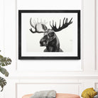 Watercolor Moose by Ben Gordon on GIANT ART - black animals